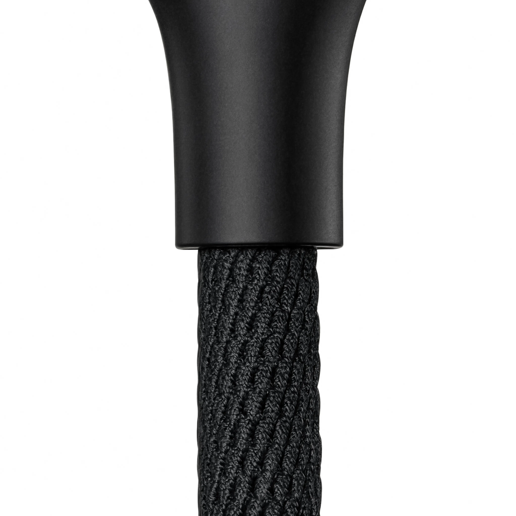USB-C Cable | Short Type-C to Type-C Cable, Nylon Braided, 25cm, Black